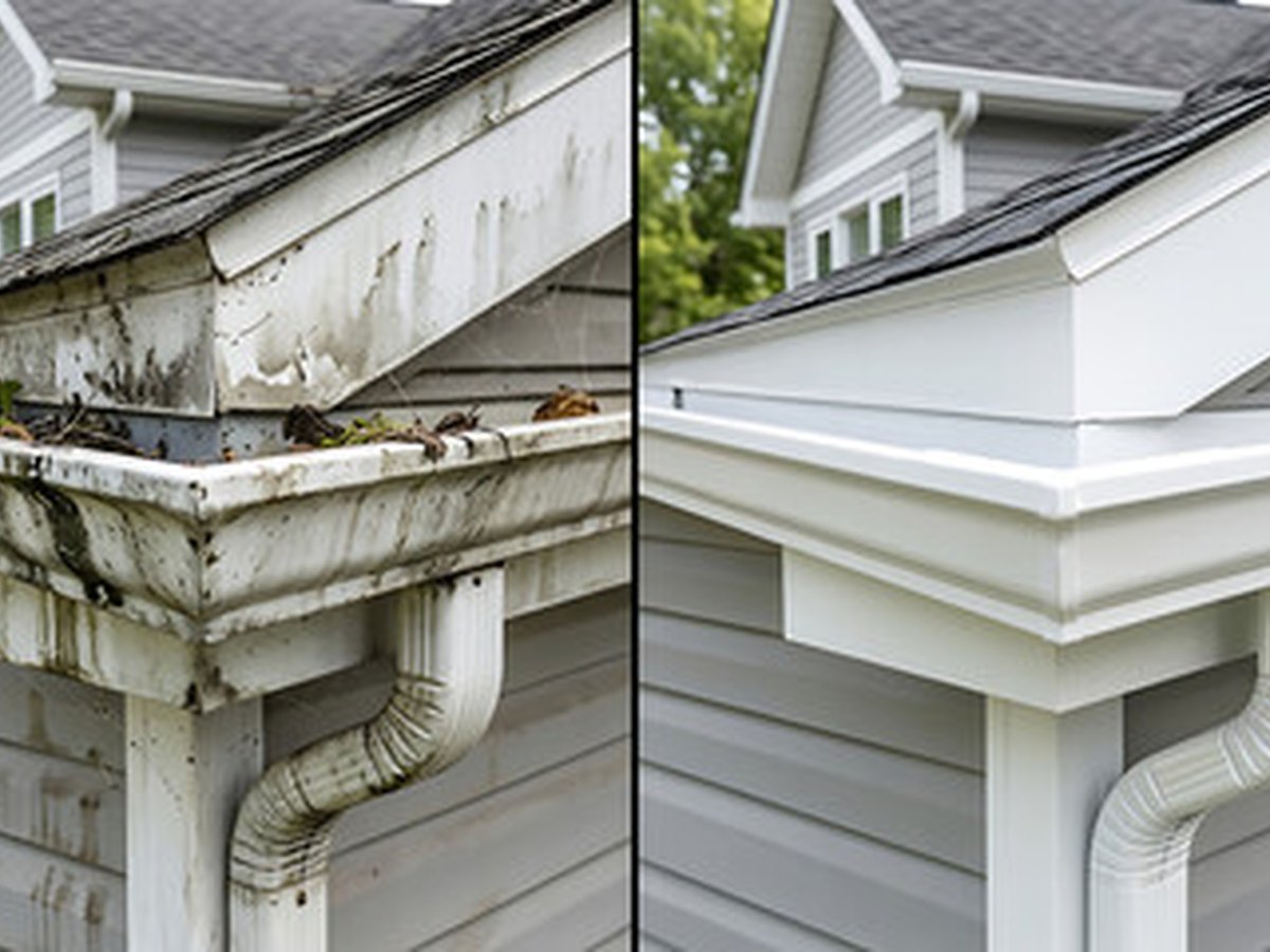 Gutter cleaning project by BMS Vanguard Roofing – photo 2