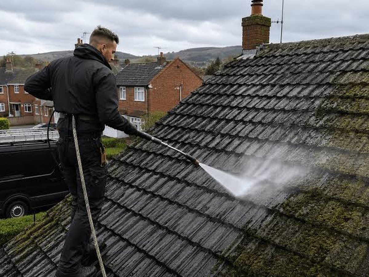 Roof cleaning project by BMS Vanguard Roofing – photo 1
